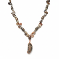 Botswana Agate & Copper Wire-Wrapped Necklace